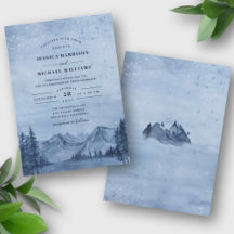 Bergsee Pine Trees Light Blue Winter Wedding