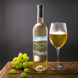 Bergsee Reflektion Landschaft Personalisiert Weinetikett