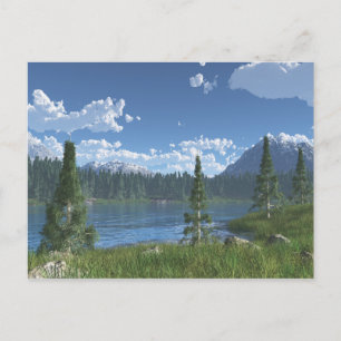 Bergsee Retreat Postkarte