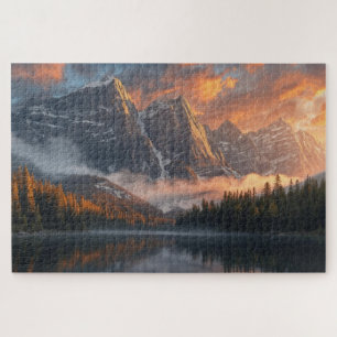 Bergsee-Sonnenaufgang-Jigsaw-Puzzle Puzzle