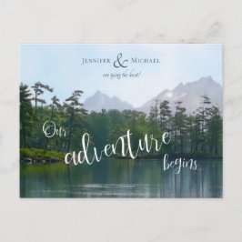 Bergsee Unser Abenteuer beginnt Ankündigungspostkarte