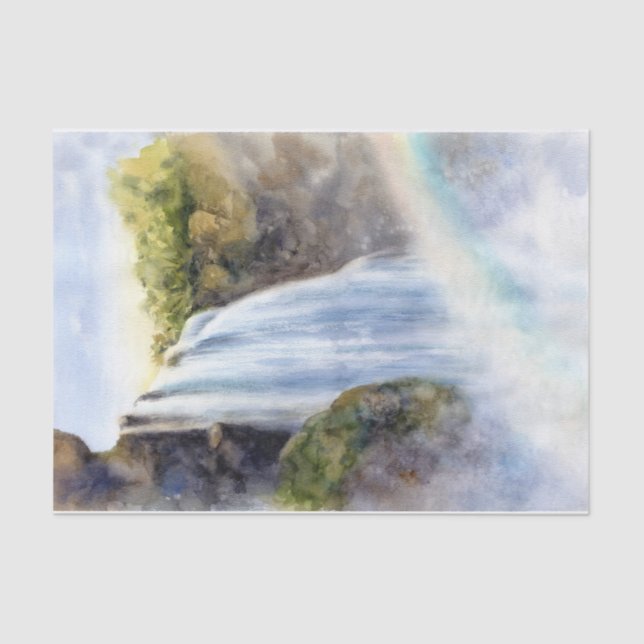 Bergsee Wasserfall Wasserfall Landschaft Seidenpapier (Vorderseite)