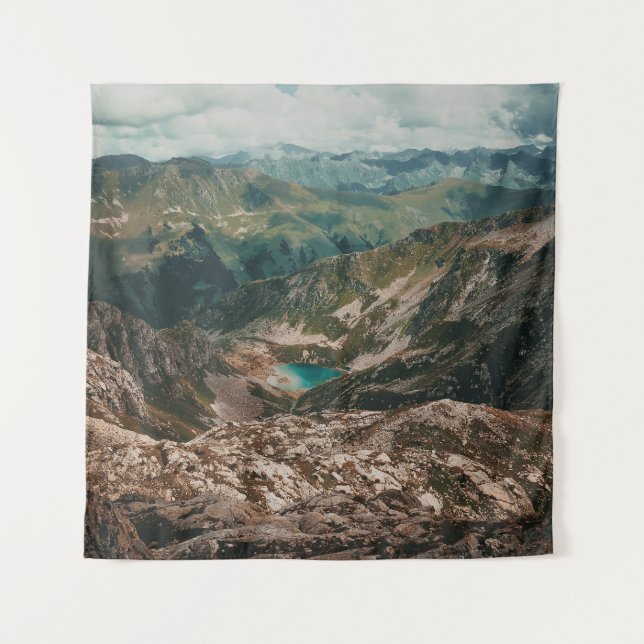 Bergsee Wildlife: Erhöhte Ruhe Wandteppich (Vorderseite)