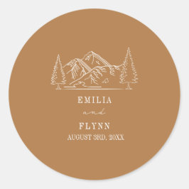 Bergsee-Zauber Runder Aufkleber