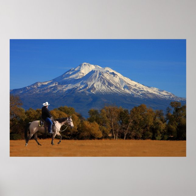 BERGSHASTA MIT PFERD UND REITER POSTER (Vorne)