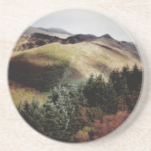 BERGSICHT AUF WALEN GETRÄNKEUNTERSETZER