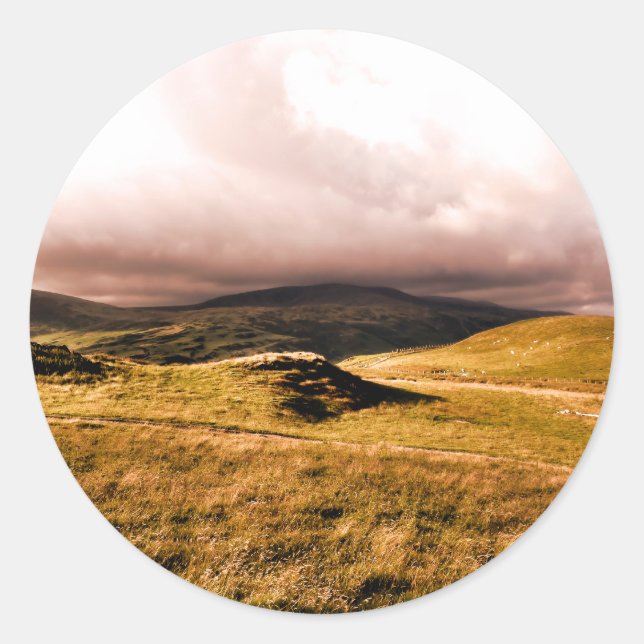 BERGSICHT RUNDER AUFKLEBER (Vorderseite)