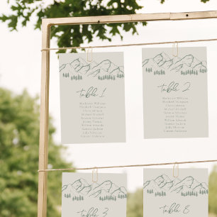 Bergsitzkarte Pine Tree Außenbereich Einladung