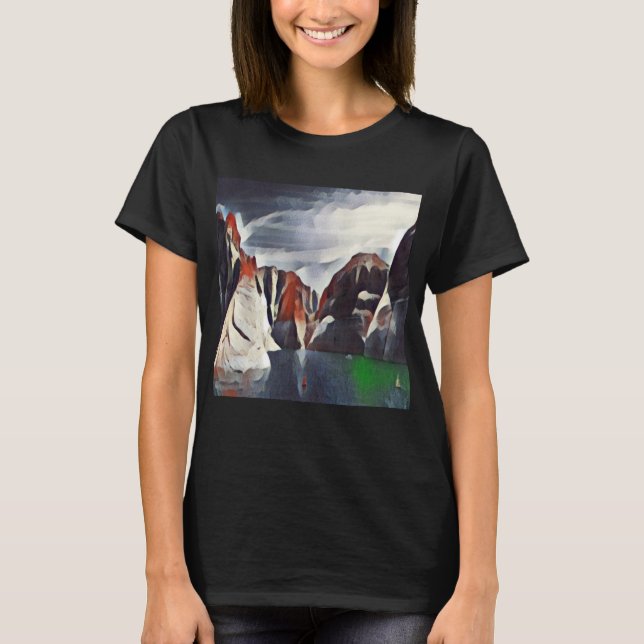 BERGSKENERIE ABSTRAKT NATUR T - Shirt (Vorderseite)