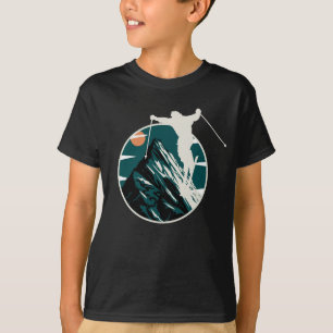 Bergski-Abenteuer Grafik T-Shirt