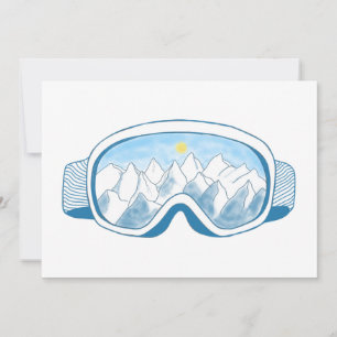 Bergski-Schluchten Feiertagskarte