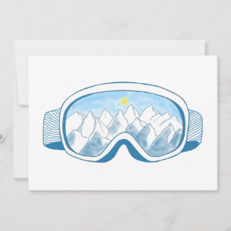 Bergski-Schluchten Feiertagskarte