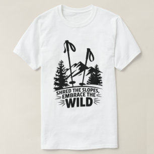 Bergskigebiete Winter Wilderness Grafik T-Shirt