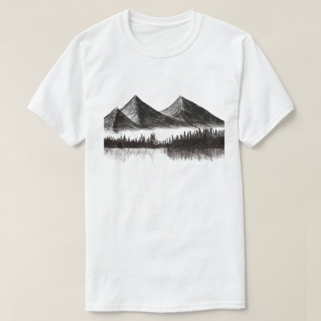 Bergskizze T-Shirt (Design vorne)