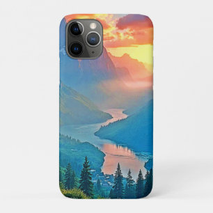 Bergsonnenuntergang: Golden Valley Peace Kunst Case-Mate iPhone Hülle
