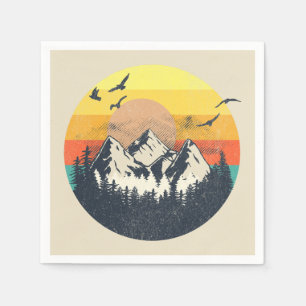 Bergsonnenuntergang Serviette