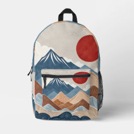 Bergsonnenuntergangs-Schönheit Bedruckter Rucksack