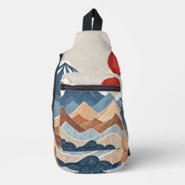 Bergsonnenuntergangs-Schönheit Crossbody Bag