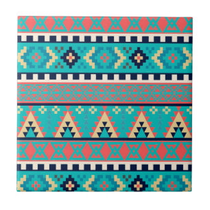 Bergspitze-geometrisches Stammes- Muster Fliese