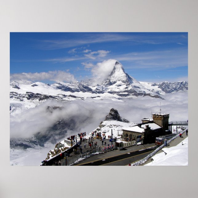 Bergstation Matterhorn und Gornergraf Poster (Vorne)