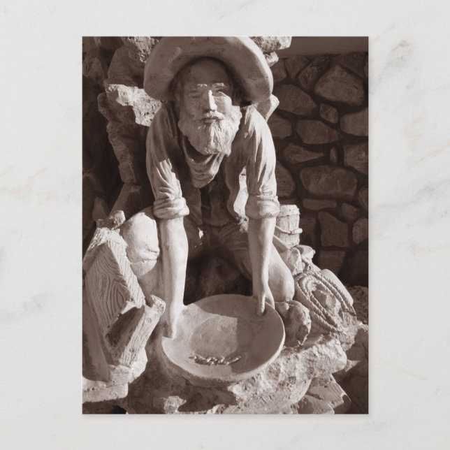 Bergstatue, Ely, Autobahn 50 Postkarte (Vorderseite)