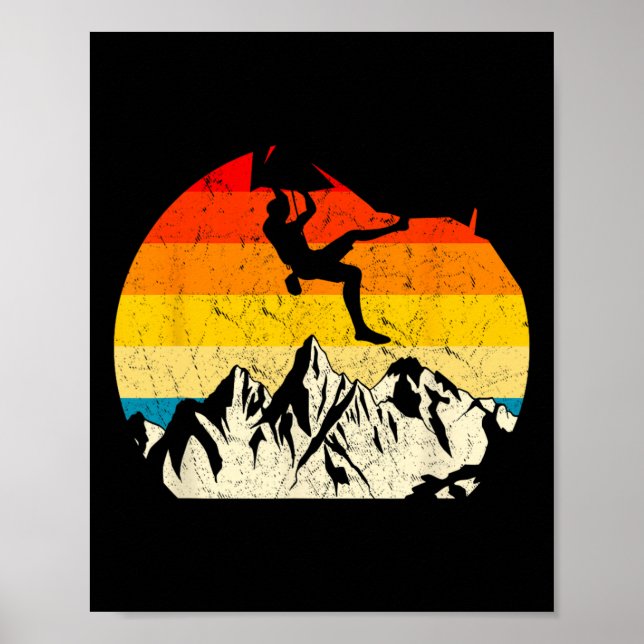 Bergsteigen Felsenkletterer Bergsteigen  Poster (Vorne)