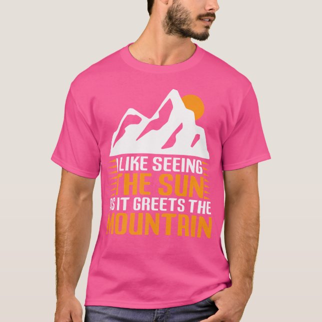 Bergsteigen für Wanderer T-Shirt (Vorderseite)