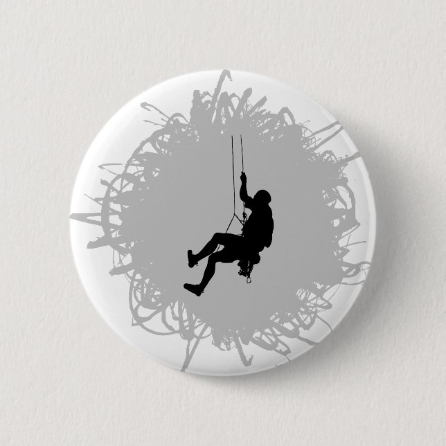 Bergsteigen-Gekritzel-Art Button (Vorderseite)