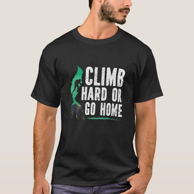 Bergsteigen im Bouldergebirge T-Shirt (Vorderseite)