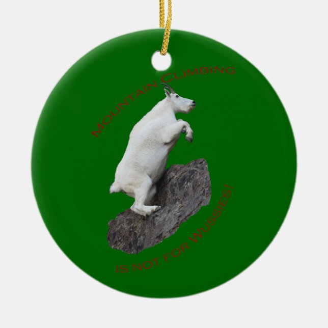 Bergsteigen Keramik Ornament (Vorne)