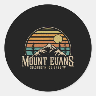 Bergsteigen Mt. Evans Colorado Wandern Berg Mount Runder Aufkleber