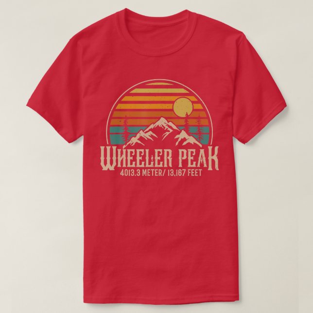 Bergsteigen New Mexico Wandern Rad Berggipfel T-Shirt (Design vorne)