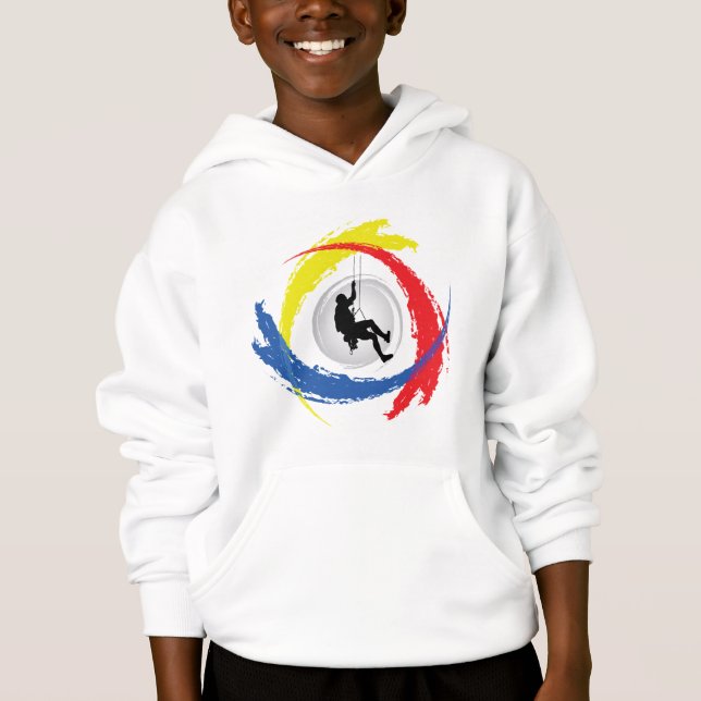 Bergsteigen-Tricolor Emblem Hoodie (Vorderseite)