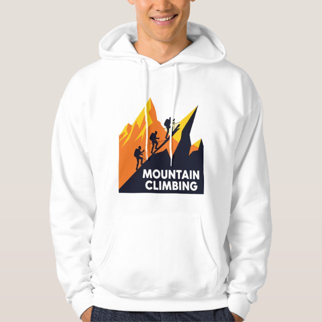 Bergsteigen und Klettern Silhouette Hoodie (Vorderseite)