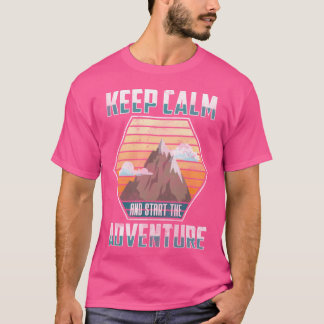 Bergsteigen Wandern Felsenklettern Berge frei T-Shirt