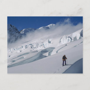 Bergsteiger auf dem Tasman-Gletscher in Mount Postkarte