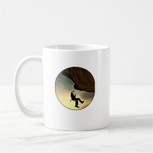 Bergsteiger bei Sonnenuntergang Kaffeetasse