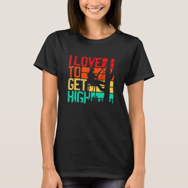 Bergsteiger beruflicher Techniker Kletterkletter T-Shirt (Vorderseite)