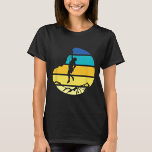 Bergsteiger Boulder Sport Hobby Retro Fels C T-Shirt