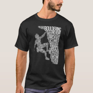 Bergsteiger-Felsen Bergsteigen Sportfan T-Shirt