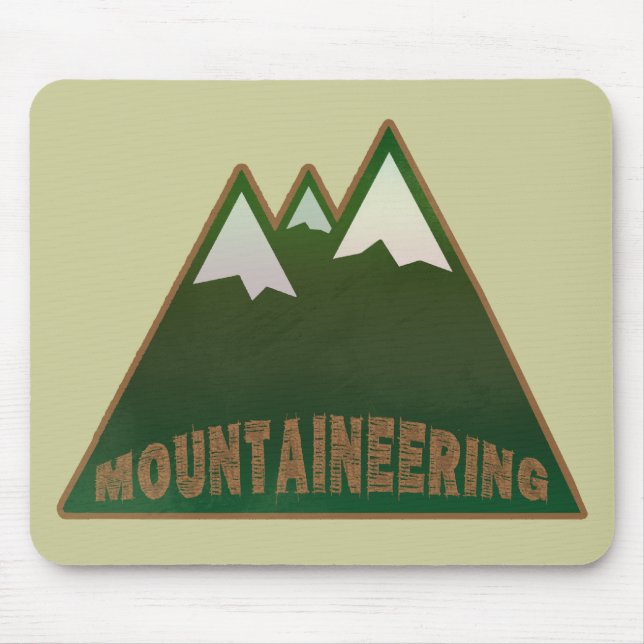 Bergsteiger im Bergstil Mousepad (Vorne)