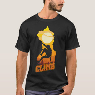 Bergsteiger Kletterer Berg Camping Natur Wanderung T-Shirt