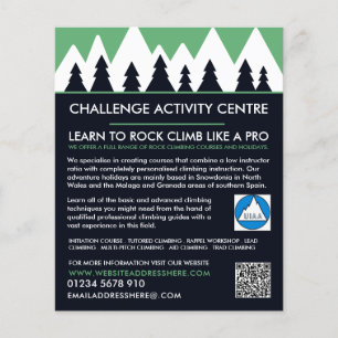 Bergsteiger, Wandern und Klettern, Erlebnis-Flyer Flyer