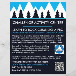 Bergsteiger, Wandern und Klettern, Erlebnis-Flyer Flyer