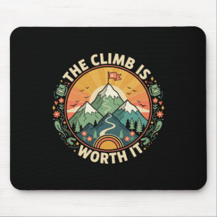 Bergsteigermotivation Inspirierende Kunst  Mousepad