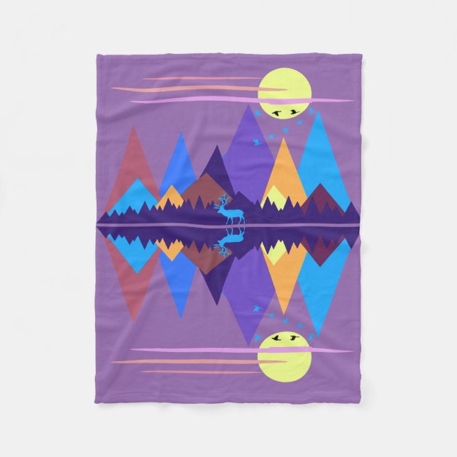 Bergszene #2 fleecedecke (Vorderseite)