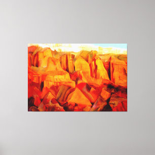 Bergszene bei Sonnenuntergang Leinwanddruck