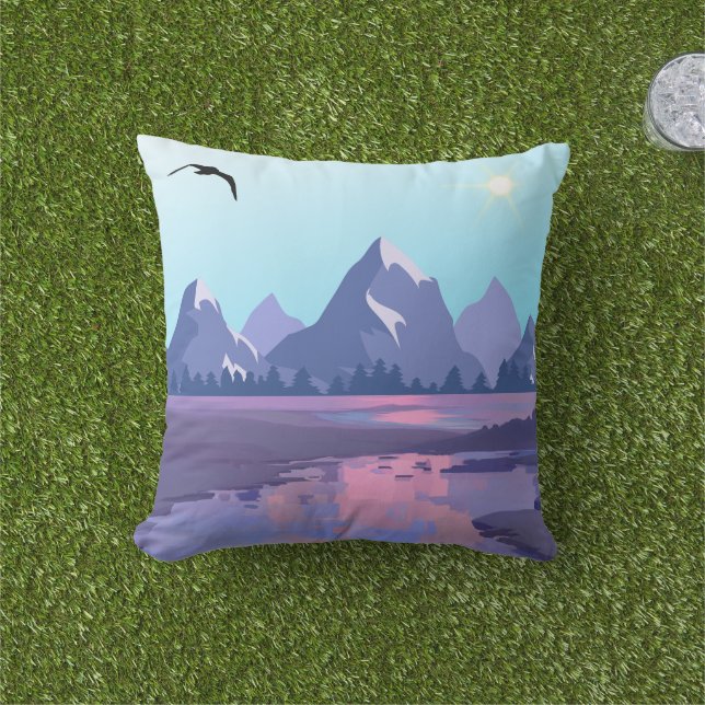Bergszene Kissen (Golfball-Marker)
