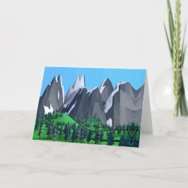 Bergszene mit Schnee Feiertagskarte