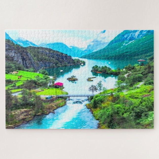 Bergszene Puzzle (Horizontal)
